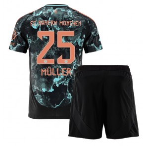 Bayern Munich Thomas Muller #25 Dětské Venkovní dres komplet 2024-25 Krátký Rukáv (+ trenýrky)